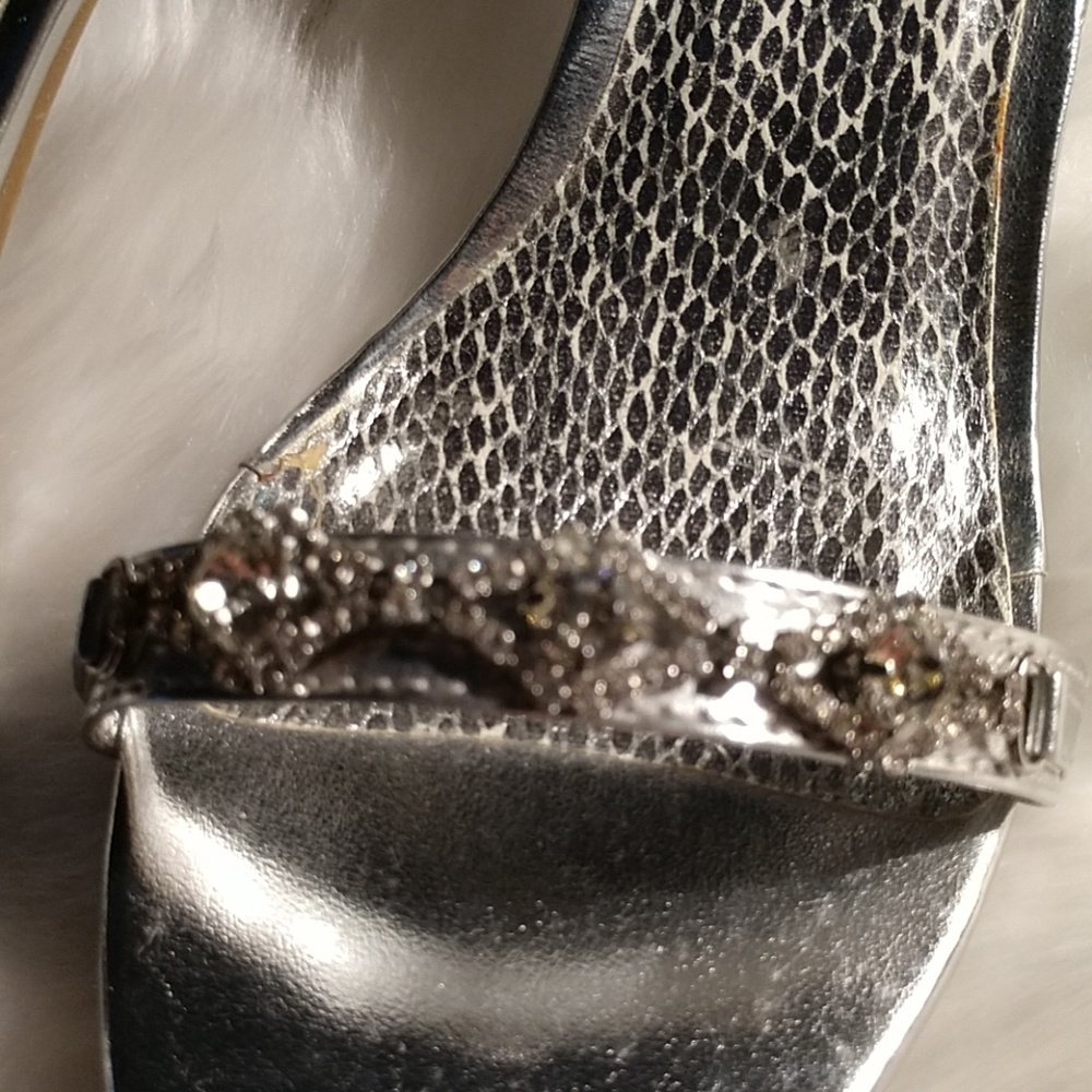 #3 Rhinestone Encrusted Sandal Heels Celeste
